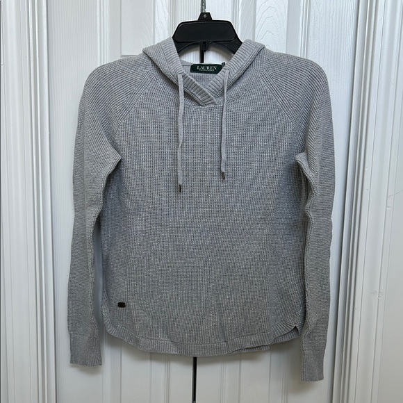 Ralph Lauren Sweaters - Ralph Lauren Gray Knit Pullover Hoodie